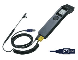 Pirometr laserowy z rejestracją w zestawie z termoparą i USB Optris MS Pro